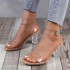 Women's 2024 Summer New Style Strap High Heel Sandals in European and American Large Sizes with Buckle