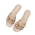 Cross border new bow slippers for women, popular on Instagram, crystal jelly bottom, straight drag flat beach slider