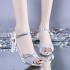 High heeled sandals for women, slim and sexy, 2022 summer new Korean version, one button fish mouth high-heeled sandals for women