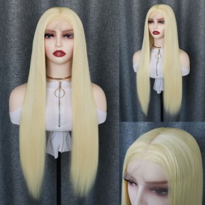 Synthetic wig fashionable women's wig front lace split 613 long hair 13 * 6 synthetic semi mechanized headband