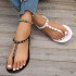 Summer wholesale Roman sandals, seaside Bohemian style sandals, women's fashionable casual flat sandals, can be worn outside