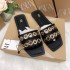 Ins Cross border New European and American Large Sponge Cake One Line Slippers Solid Color Decorative Buckle Thick Bottom Women's Sandals Shoes