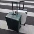 Retro aluminum frame luggage, 24 pull rod luggage, universal wheels, 26 inch right angle zipper travel suitcase, men's and women's leather suitcase, password box