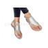 Wish Amazon's new foreign trade plus size sandals for women in Europe and America, flat toed herringbone flat sandals are available year-round