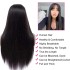 None lace human hair bangs wig straight hair set