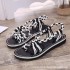 Cross border foreign trade Amazon plus size summer European and American beach sandals women's clip toe knot flat slippers women