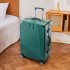 Retro aluminum frame luggage, 24 pull rod luggage, universal wheels, 26 inch right angle zipper travel suitcase, men's and women's leather suitcase, password box