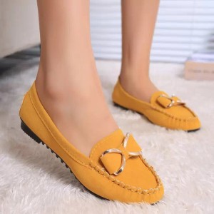 Single shoes female  flat shoes Metal decoration overshoes