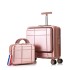 Business 18 inch computer suitcase with front opening, female small boarding password, leather box, swivel wheel, male