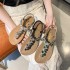 Sandals for women 2023 summer new item with big rhinestone toe and back elastic Roman style ladies Sandals fashion