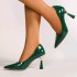 High heels fashion single shoes for women in spring 2024, pointed toe, one foot, plus size women shoes heels