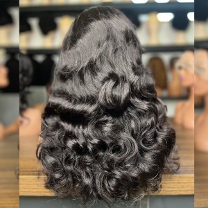 Boncy Curlyhair True Hair Wig Bodywave Wig Full True Hair Human Hair