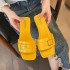 Cool slippers for women, 2024 summer new style, low heel, one line, fashionable women's slippers, belt buckle