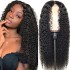 Former lace real hair wig natural color Jerry Curly glue wig human hair