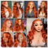 Real hair wig 350 # 13x4 body front lace headband human hair lace front wigs