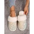 2024 Baotou sequined cotton slippers in foreign trade spot, women's flat bottom plush slippers, home indoor plush slippers, women's