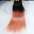 Real Hair Wig Body Wave Bundles Rose Gold Brazilian Hair Curtain Gradient Color 1b/Rose Gold