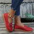 Independent Station 2023 Spring and Autumn New Style One Step Stepping Large Round Head Daily Casual Single Shoes Bean Shoes Mom Shoes