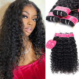 Brazilian virgin human hair water wave natural black 1bundle