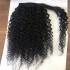 Invisible Velcro Ponytail Real Hair Wig Kinky Curly Magic Sticker Ponytail