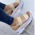 2023 Summer New Large Foreign Trade Women's Shoes Wide Side Strap Sweet Wind Thick Bottom Slope Heel Sandals for Women