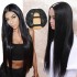 Human Hair U-Part Wig Straight Hair 150% Density Women's Wig Headset