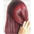 Cross border wig, European and American fashionable women's headwear, wine red long straight hair, front lace synthetic wig manufacturer, straight