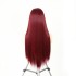 Hot selling wigs from Europe and America, fashionable women's synthetic headbands, 1557 burgundy long hair, Amazon synthetic front lace