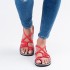 Cross border foreign trade Amazon plus size summer European and American beach sandals women's clip toe knot flat slippers women