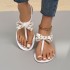 Cross border hot selling European and American foreign trade summer new flat bottomed PVC beach flip flops sandals anti slip PVC bow tie