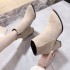 High heeled boots for children, 2023 autumn new style, side zipper suede pointed Korean version Ladies boots, fashionable thick heel