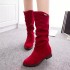 2021 Autumn New Foreign Trade Boots Women's Tall Long Boots Martin Boots Velvet Matte Round Head Thin Leg Women's Shoes Wholesale