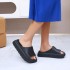 Cool slippers for women to wear outdoors in summer 2023, new beach deodorizing and height increasing casual versatile beach fashion thick soled slippers