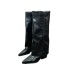 High leg pants boots for children in the autumn of 2024, pointed, thick heel, long leg, high-end feel, with European and American plus size boots