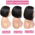 4x4 front lace wig full real hair without glue headband, glue bob wigs human hair