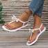 Fairy Feng Shui Diamond Butterfly Knot Sandals for Women 2024 New Summer Flat Bottom Toe Fashion Small Fragrant Sandals Wholesale