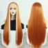 Hot selling wigs from Europe and America, fashionable women's synthetic headbands, orange long hair, Amazon synthetic front lace