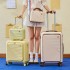 2022 new front opening suitcase 24 inch student cute Korean version small fresh net red trolley case Tiktok same model