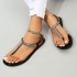 Cross border hot selling Roman jelly shoes, new PVC sandals for women's summer, European and American fashion, T-shaped sandals, flat beach shoes