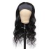 Human hair wig headband with wave mechanism