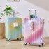 2023 New Gradient Trendy Color Luggage for Women with High Beauty, Pull up Luggage for Men with Large Capacity, Student Password Box, Travel 24 inches