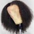 13x4lace Afro Kinky Curly Wigs African Small Curly Hair Real Hair Front Lace Wig Headset