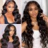 4x4 body closure wigs, front lace real hair wig, full top headband, Lace frontal wig