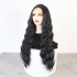 Hot selling wig, explosive synthetic front lace long curly hair, European and American black wavy long hair headband, Amazon