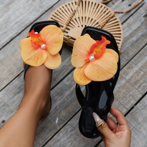 Butterfly orchid flip flops, crystal slippers, fairy bow purchasing, wholesale of cool slippers, summer women's jelly shoes, and more