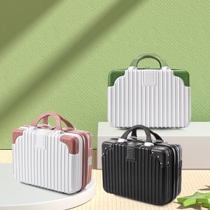 【 Strict Selection Factory 】 Retro Suitcase Luggage 14 inch Fashionable Women's Mini Makeup Luggage Travel Case