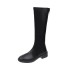 Long boots for children 2024, no knee over, no drop off, slim boots, back zipper, square toe, plus plush 41-42 boots