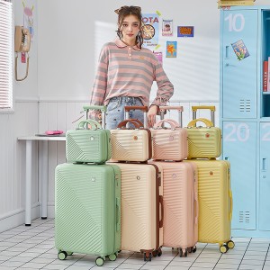 Korean version luggage, female swivel wheels, Instagram influencer, small fresh travel suitcase, 24 inch password leather box, mother box