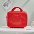 Handheld luggage, women's 14 inch makeup box, small travel suitcase, lightweight and cute anime 3D rabbit password luggage