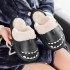 Amazon Cross border Women's Hairy Shoes Shark Cotton Shoes Home Couple Cotton Slippers Slippers Shark fur slides